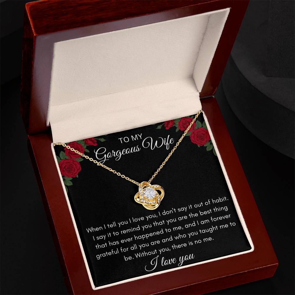 Gift For Wife|Love Knot Necklace