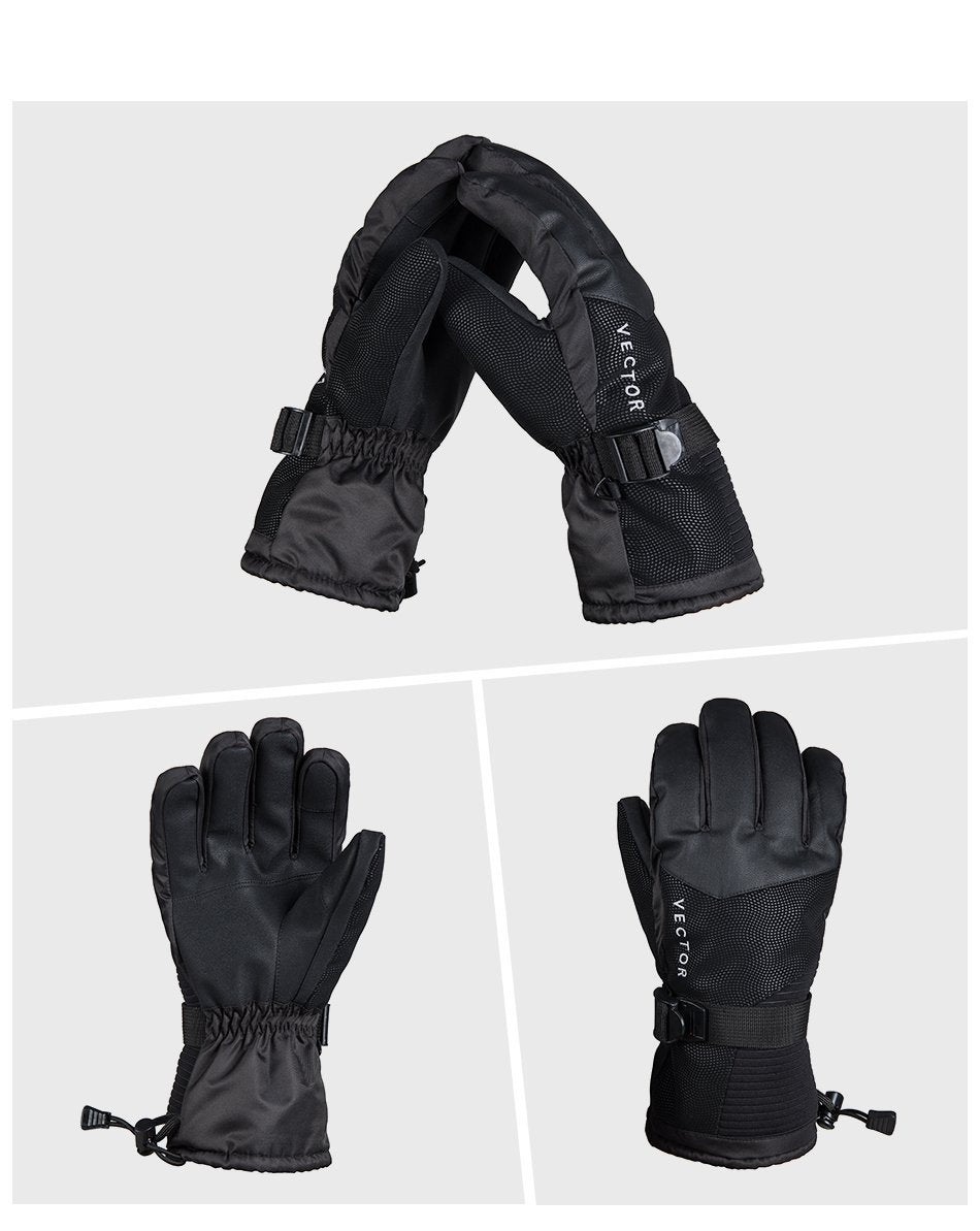 Deportes al aire libre correr montar guantes de pantalla táctil masculino invierno impermeable esquí cálido guantes antideslizantes