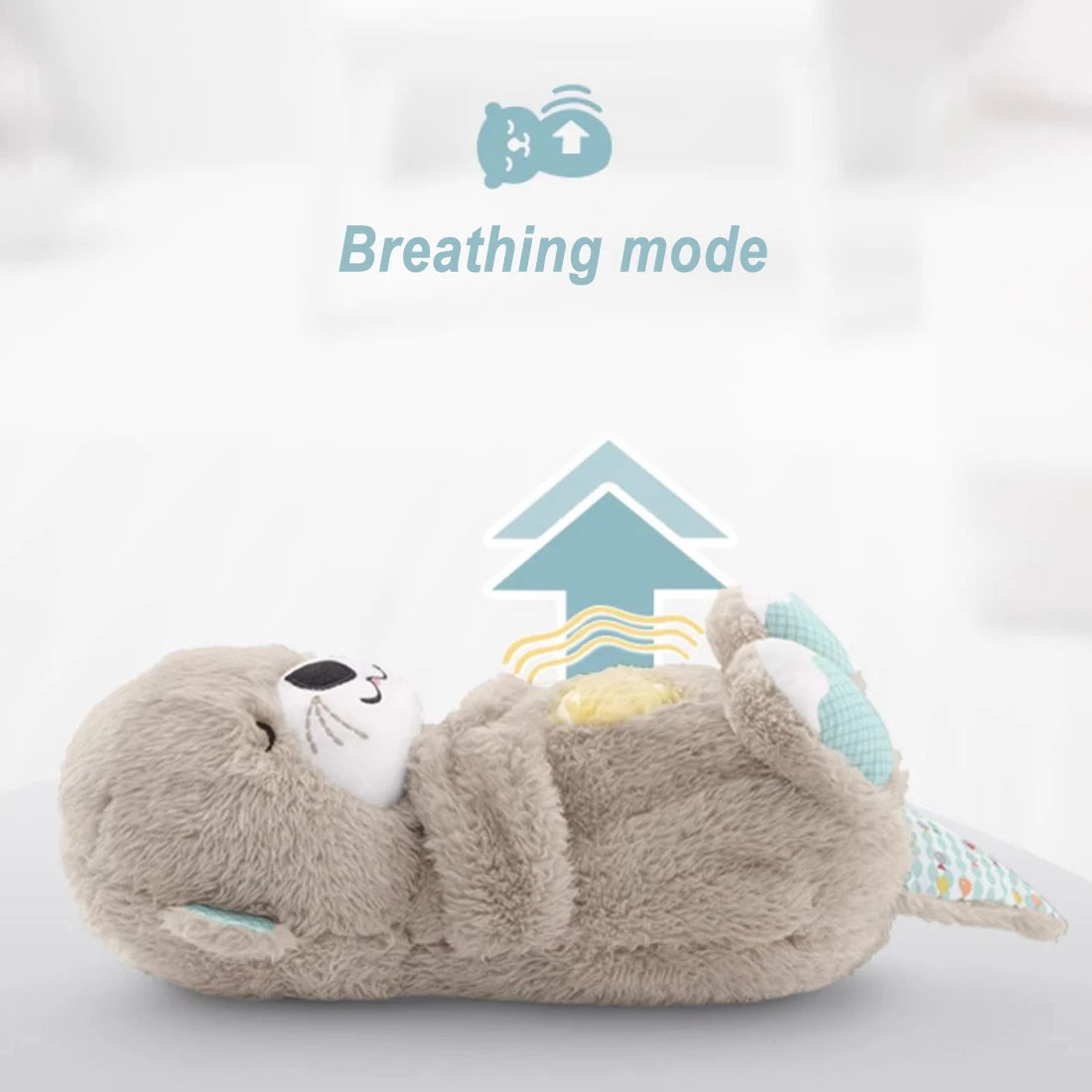 Breathing Cute Otter Soothes Plush Baby Sleep Doll Small Gift Doll Sleep Artifact