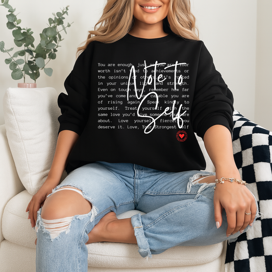 Motivational Self‑Care Sweatshirt – Note to Self™