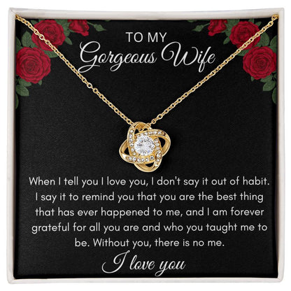 Gift For Wife|Love Knot Necklace