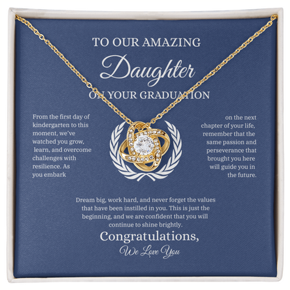 To Our Amazing Daughter Graduation Pendant – Inspirational Card Included