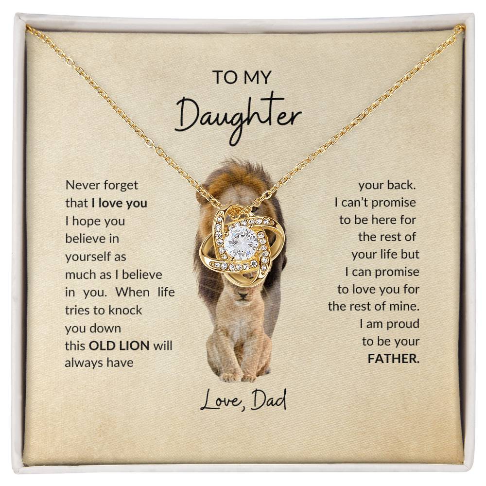 To My Daughter | Old Lion | Love Knot Necklace
