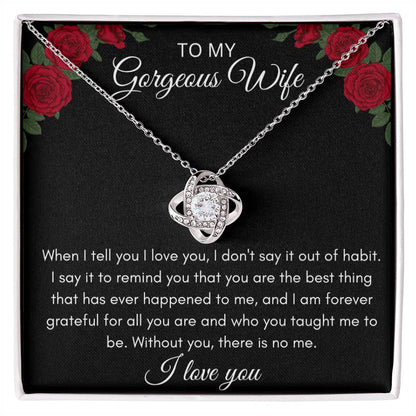 Gift For Wife|Love Knot Necklace