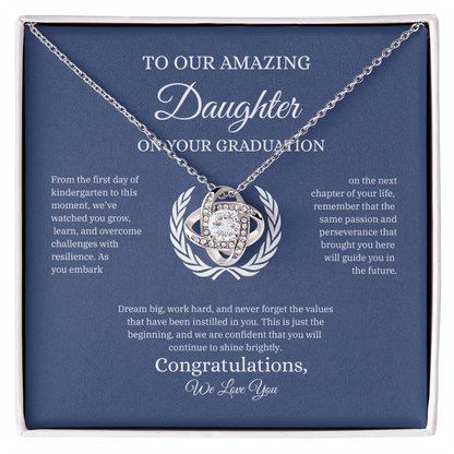 To Our Amazing Daughter Graduation Pendant – Inspirational Card Included