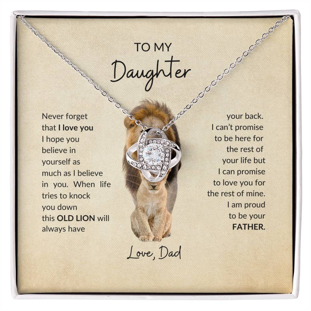 To My Daughter | Old Lion | Love Knot Necklace