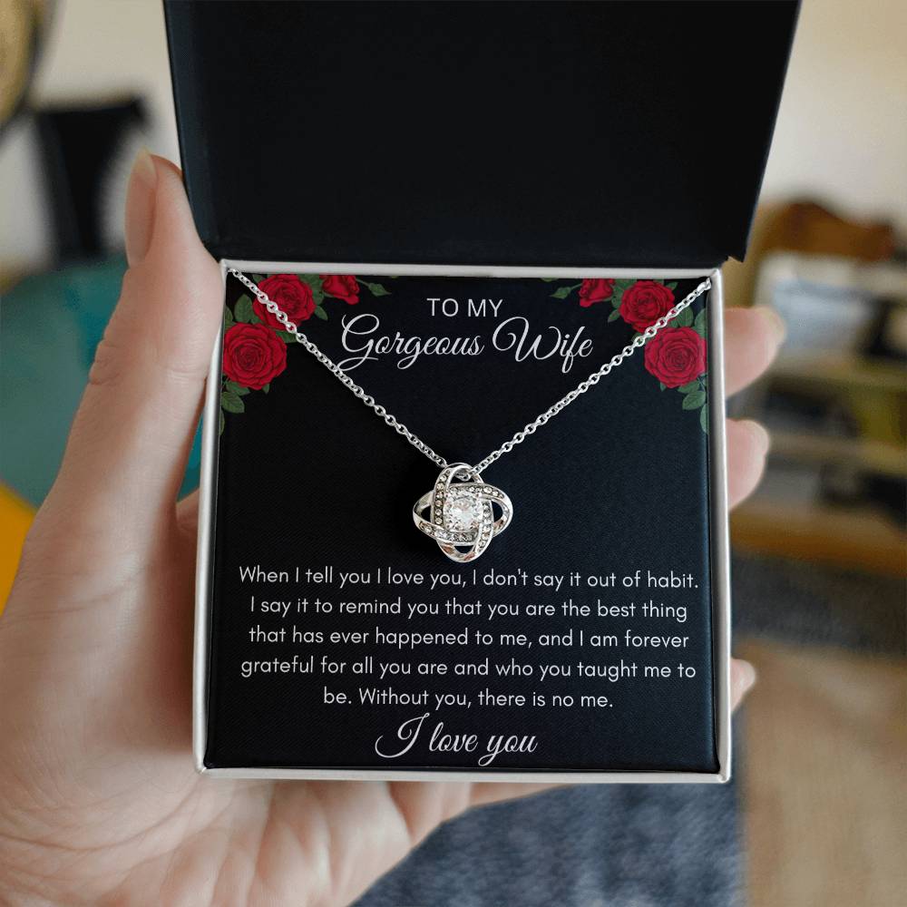 Gift For Wife|Love Knot Necklace
