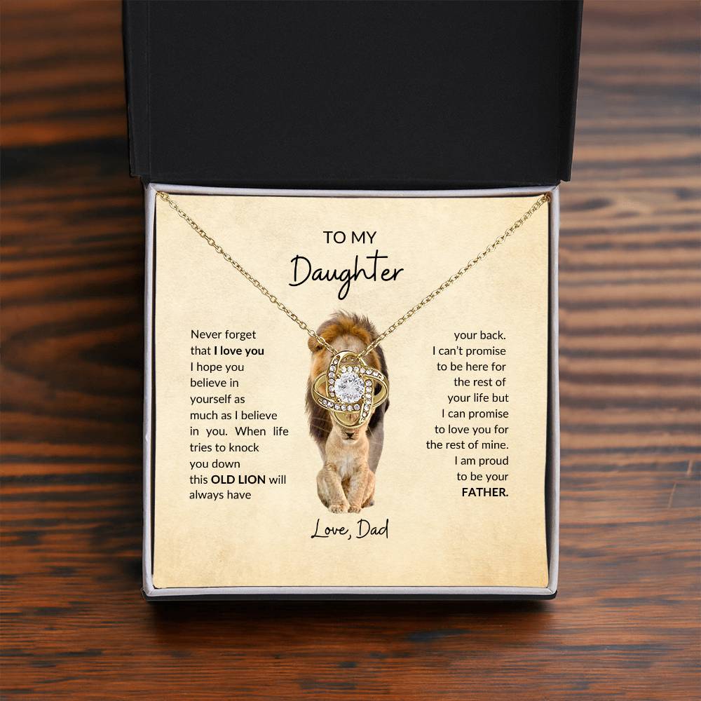 To My Daughter | Old Lion | Love Knot Necklace