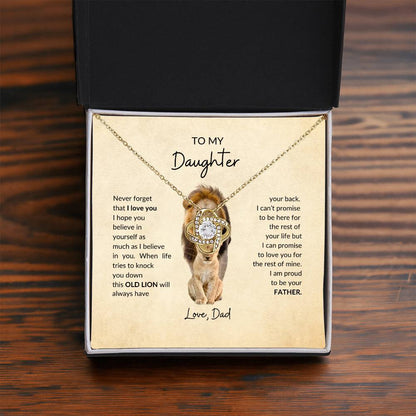 To My Daughter | Old Lion | Love Knot Necklace