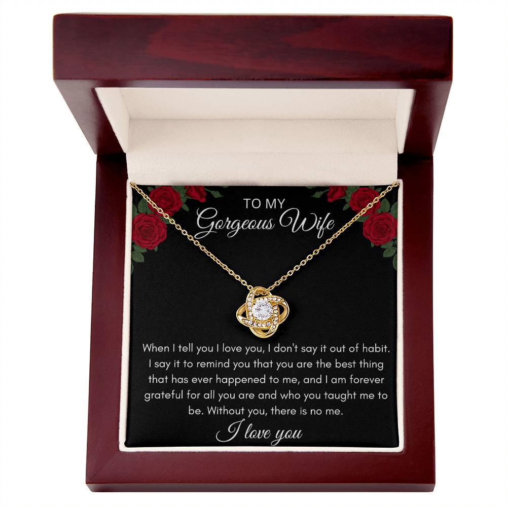 Gift For Wife|Love Knot Necklace