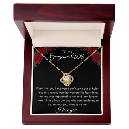 Gift For Wife|Love Knot Necklace