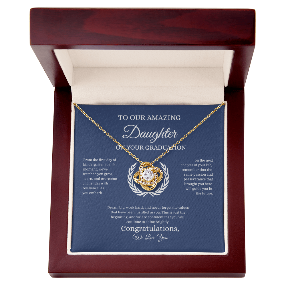 To Our Amazing Daughter Graduation Pendant – Inspirational Card Included