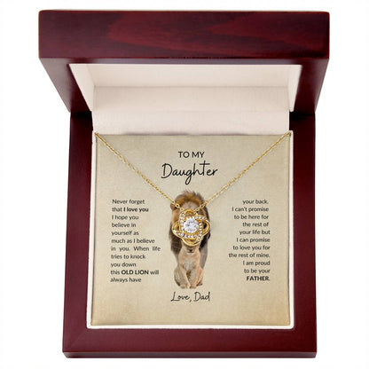 To My Daughter | Old Lion | Love Knot Necklace