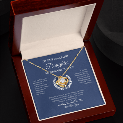 To Our Amazing Daughter Graduation Pendant – Inspirational Card Included