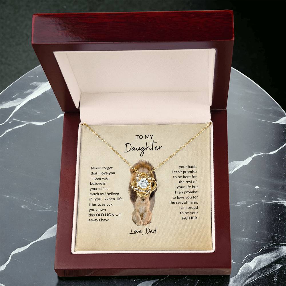 To My Daughter | Old Lion | Love Knot Necklace