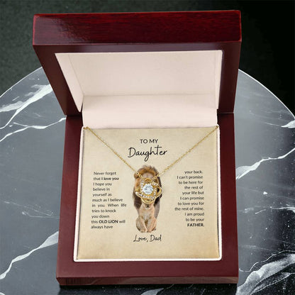 To My Daughter | Old Lion | Love Knot Necklace