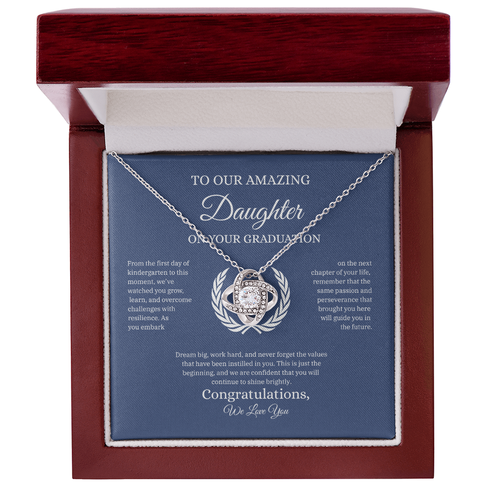 To Our Amazing Daughter Graduation Pendant – Inspirational Card Included