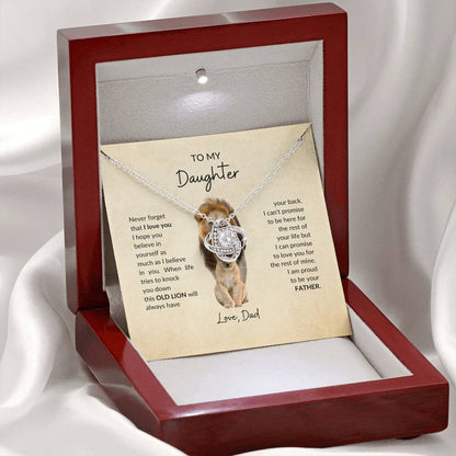 To My Daughter | Old Lion | Love Knot Necklace